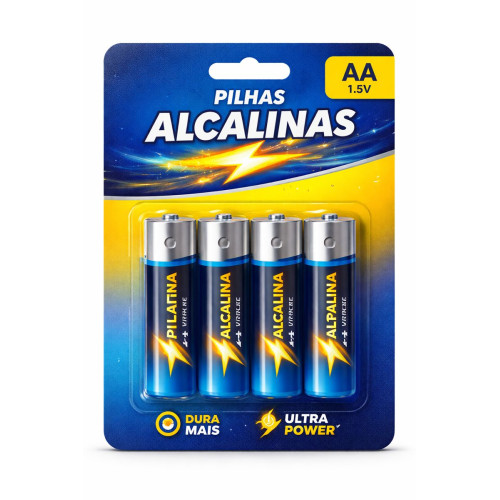 Pilha Alcalina AA pack-4