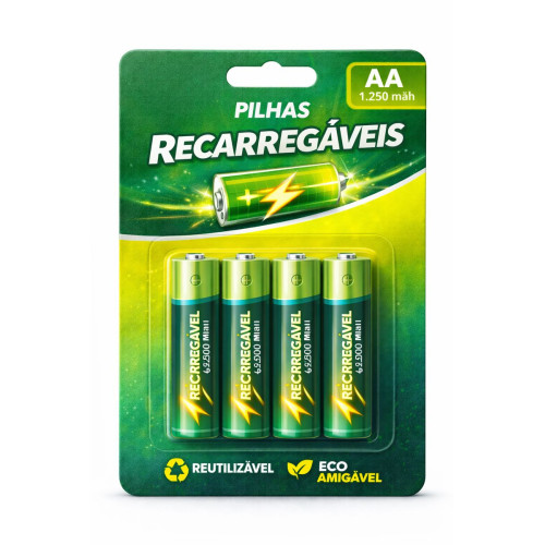 Pilha Recarregável AA pack-4